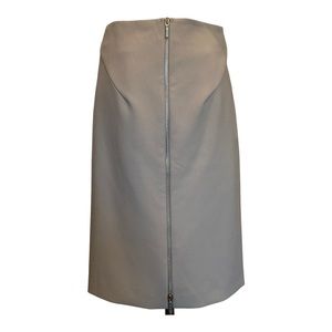 Elie Tahari Taupe Pencil Skirt Size 0 with Back zip detail